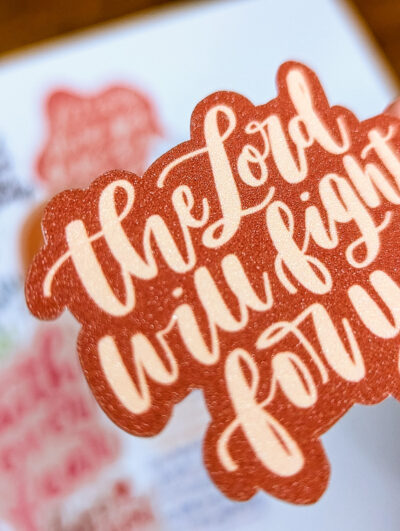 The Lord Will Fight For You Sticker - Image 2