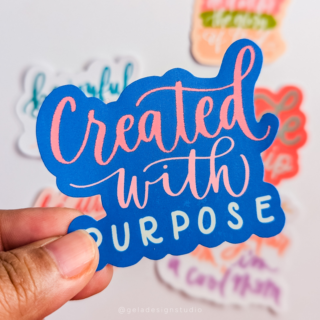 Created With Purpose Sticker - Image 3