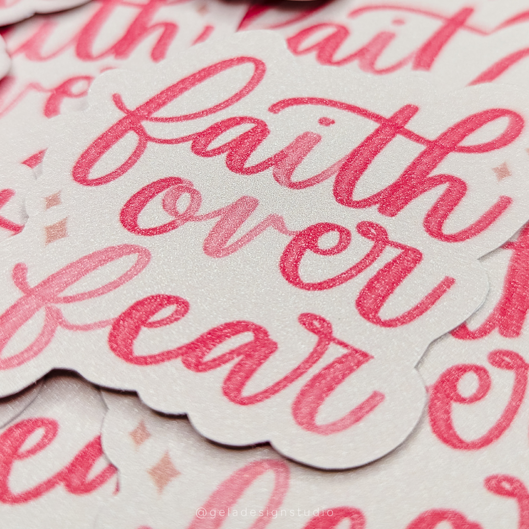 Faith Over Fear Sticker - Image 2