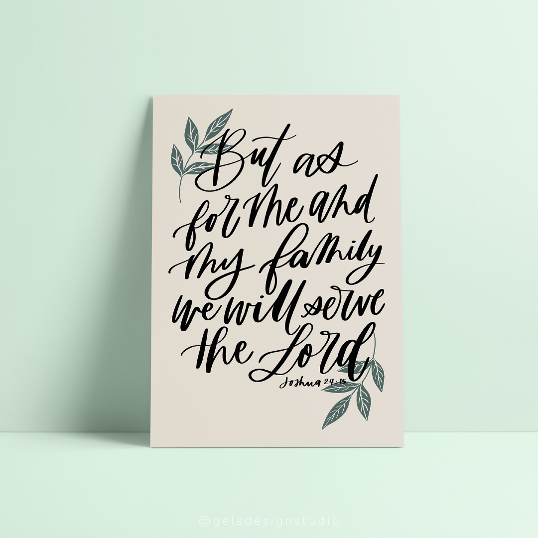 But As For Me And My Family Art Print - Image 3