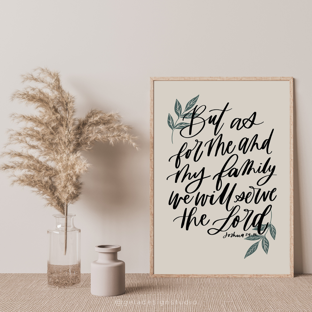 But As For Me And My Family Art Print - Image 4