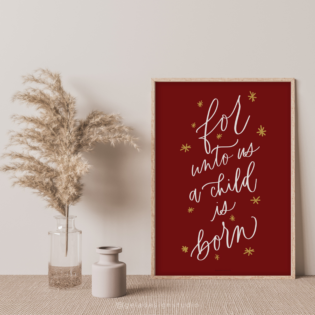 For Unto Us A Child Is Born Art Print - Image 5