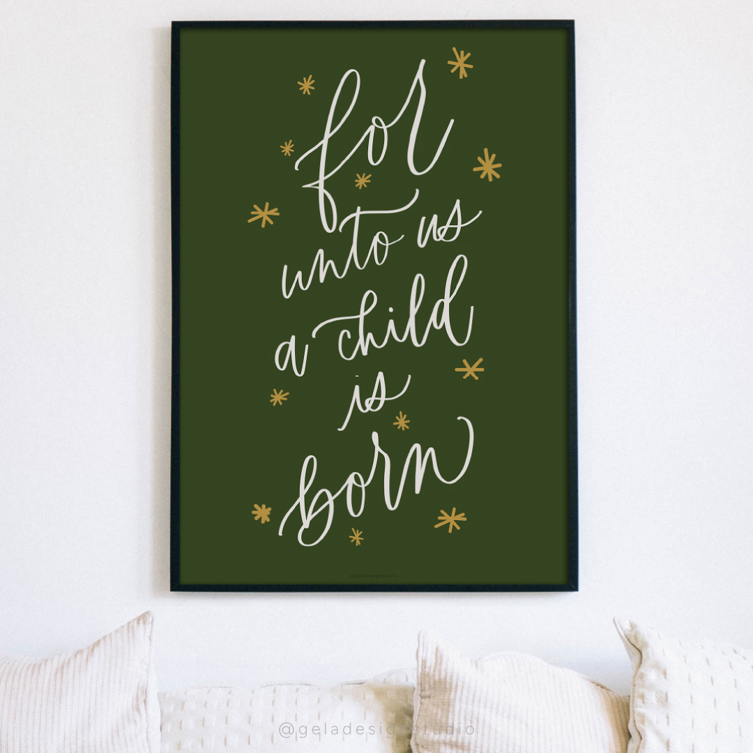 For Unto Us A Child Is Born Art Print - Image 3