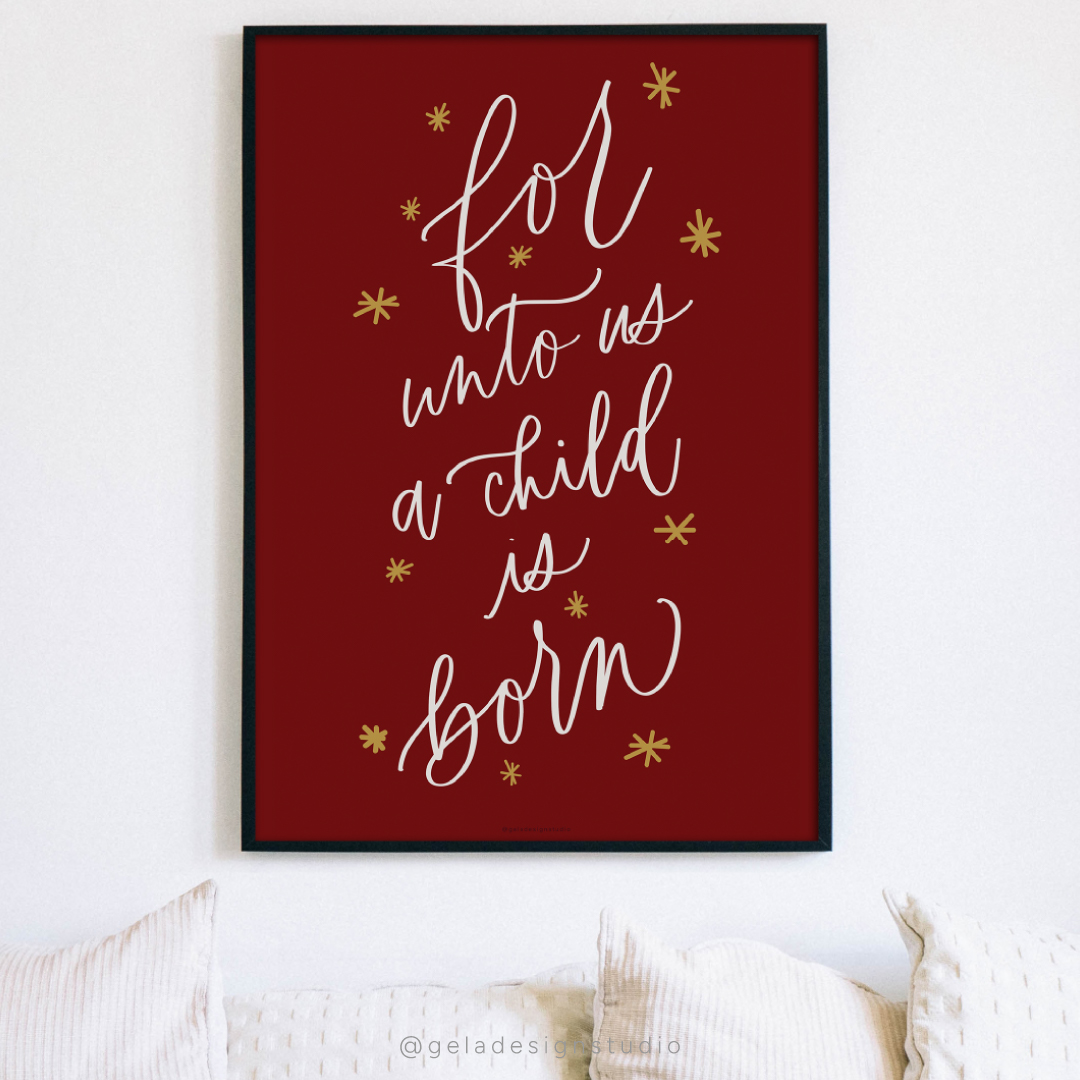For Unto Us A Child Is Born Art Print - Image 6