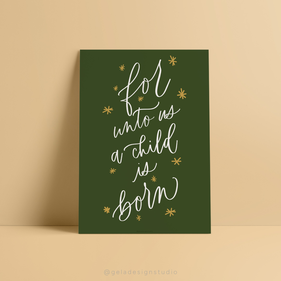 For Unto Us A Child Is Born Art Print