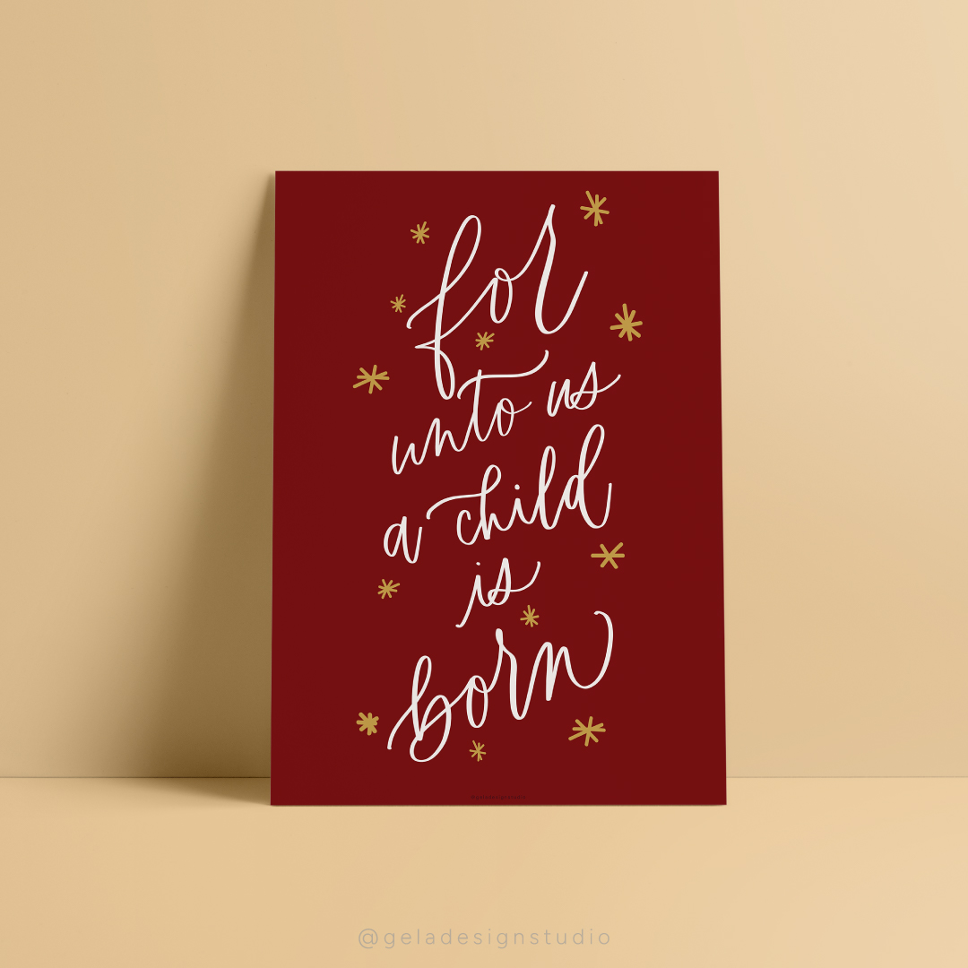 For Unto Us A Child Is Born Art Print - Image 4